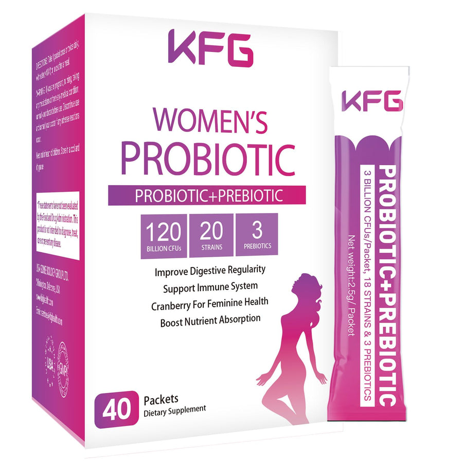 KFG Women's Probiotic Powder, Cranberry, 40 Count