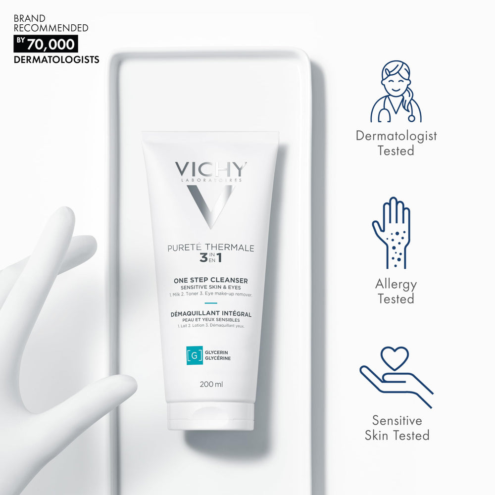 Vichy 3-In-1 Face And Eye One Step Cleanser, 200 ml