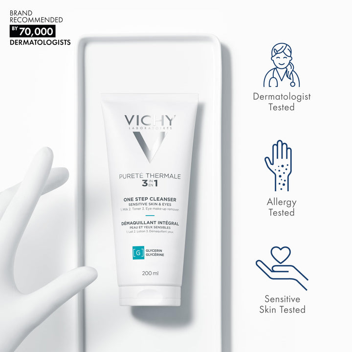 Vichy 3-In-1 Face And Eye One Step Cleanser, 200 ml