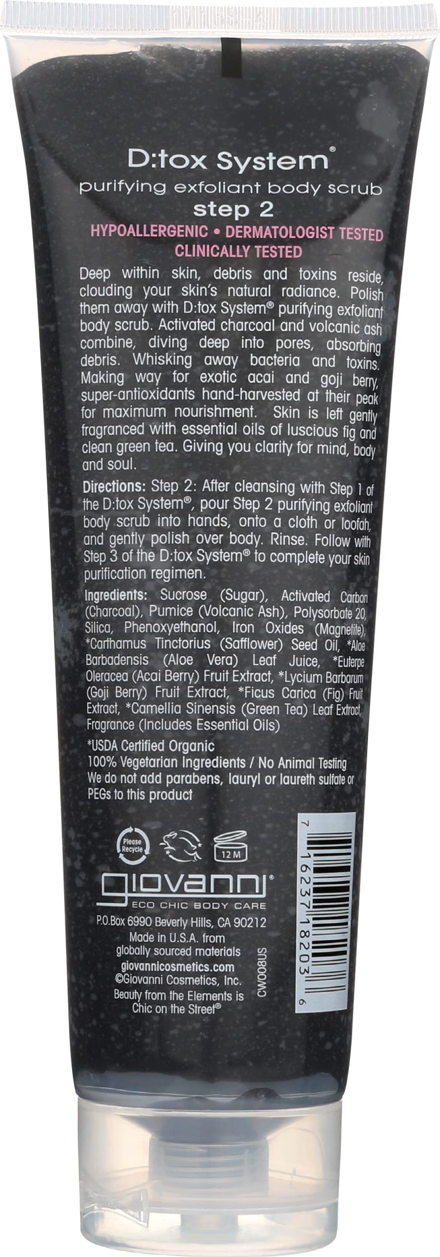 Giovanni D:tox System Purifying Body Scrub, 6 fl oz
