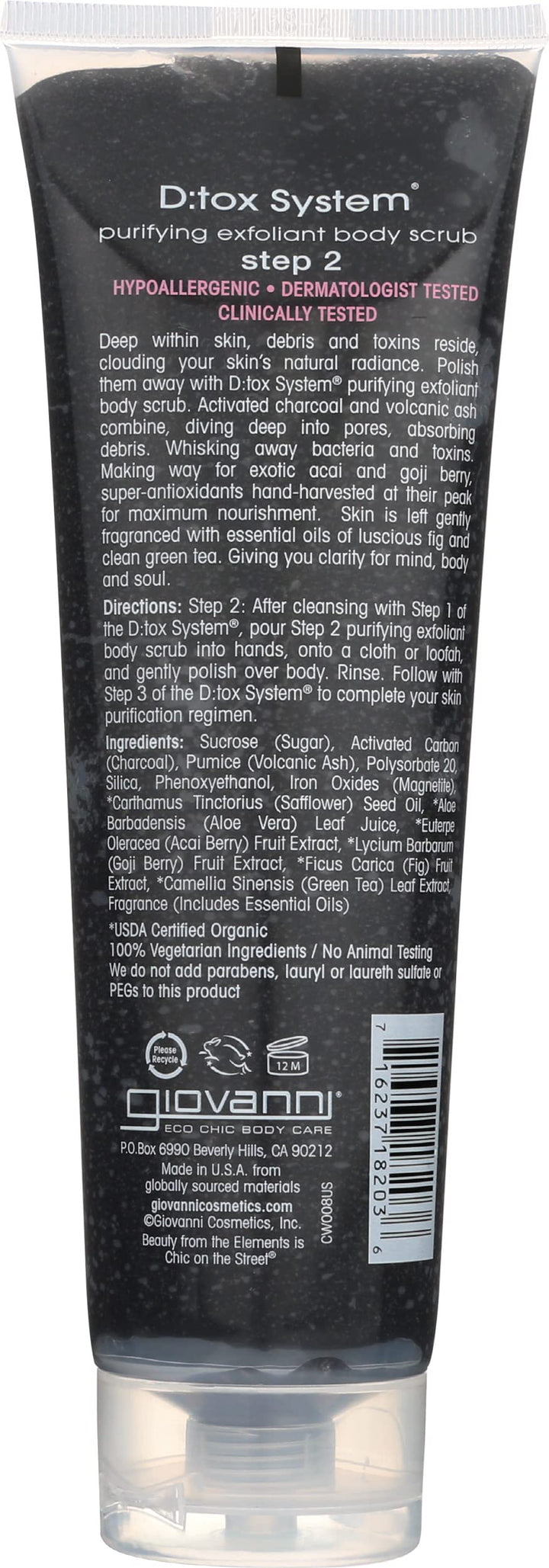 Giovanni D:tox System Purifying Body Scrub, 6 fl oz
