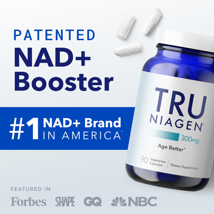 TRU NIAGEN NAD+ Supplement, Nicotinamide Riboside, 300 mg, 90 Count