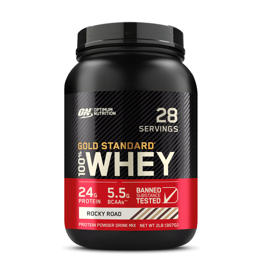 Optimum Nutrition Gold Standard 100% Whey Protein Powder, Rocky Road, 2 lb