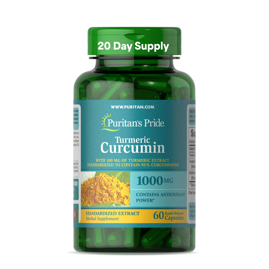 Puritan's Pride Turmeric Curcumin, 1,000 mg, 60 Count