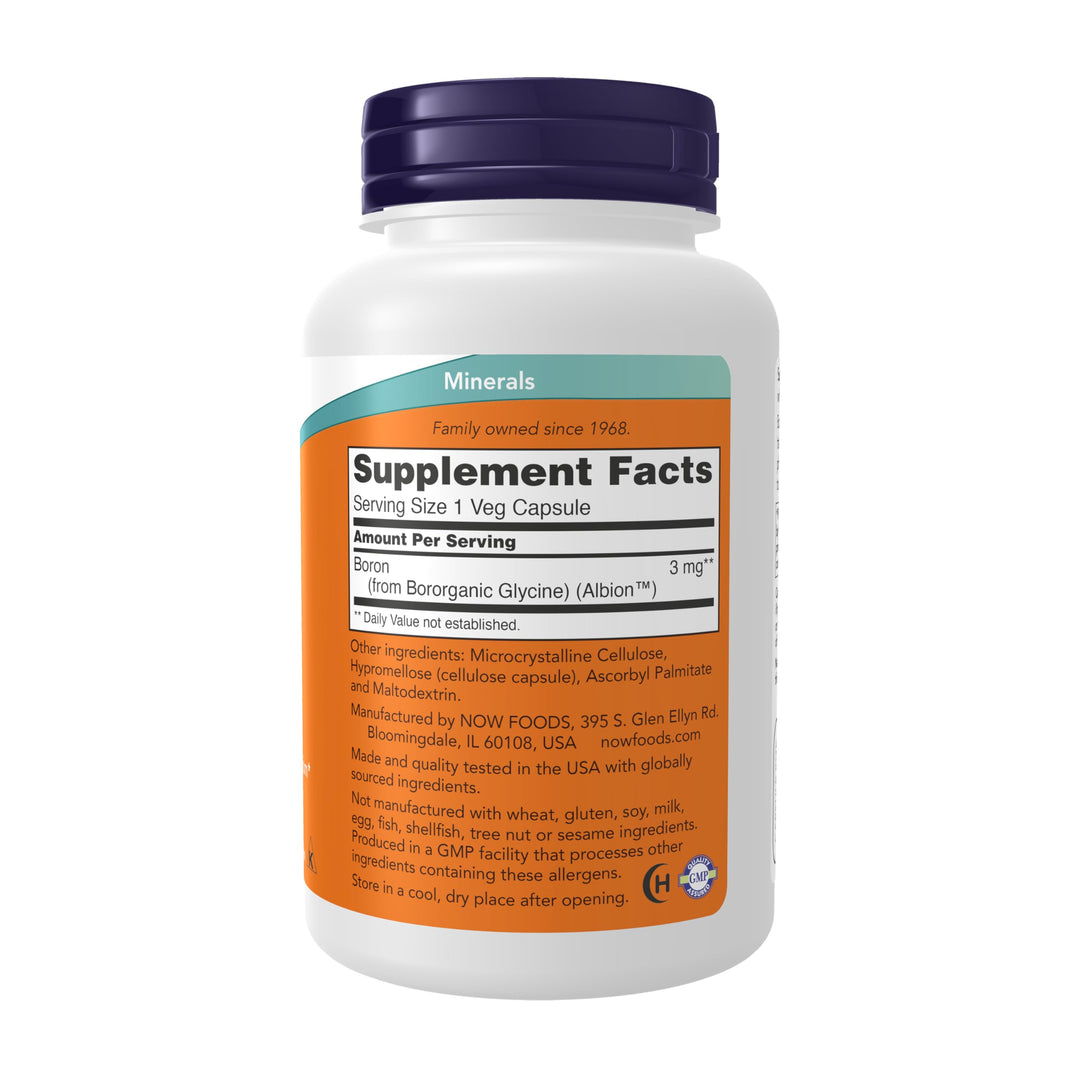 NOW Boron 3 mg, 250 Count