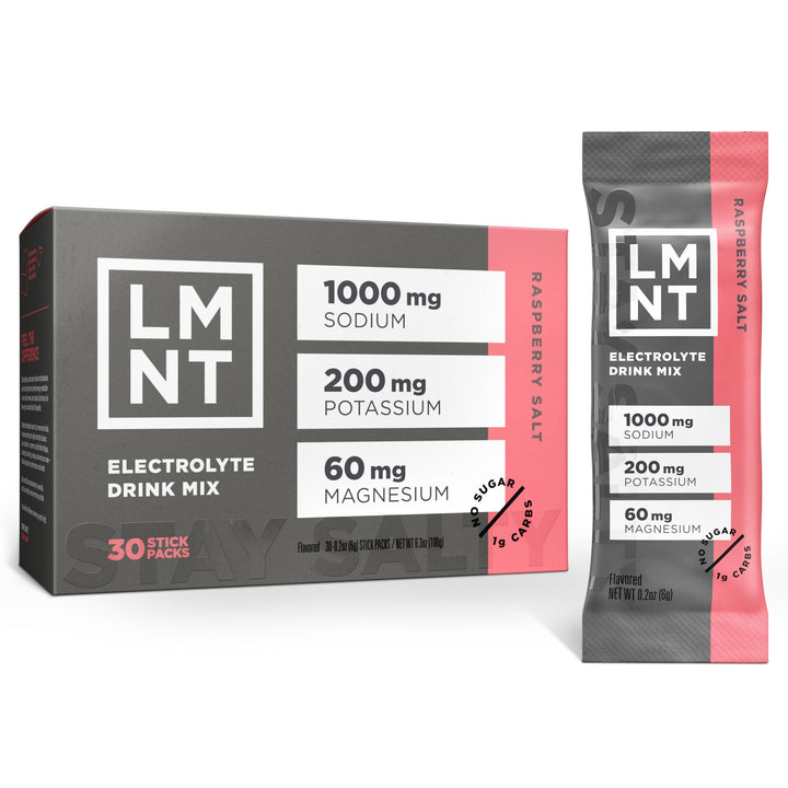 Drink LMNT Electrolyte Drink Mix, Raspberry Salt, 30 Count