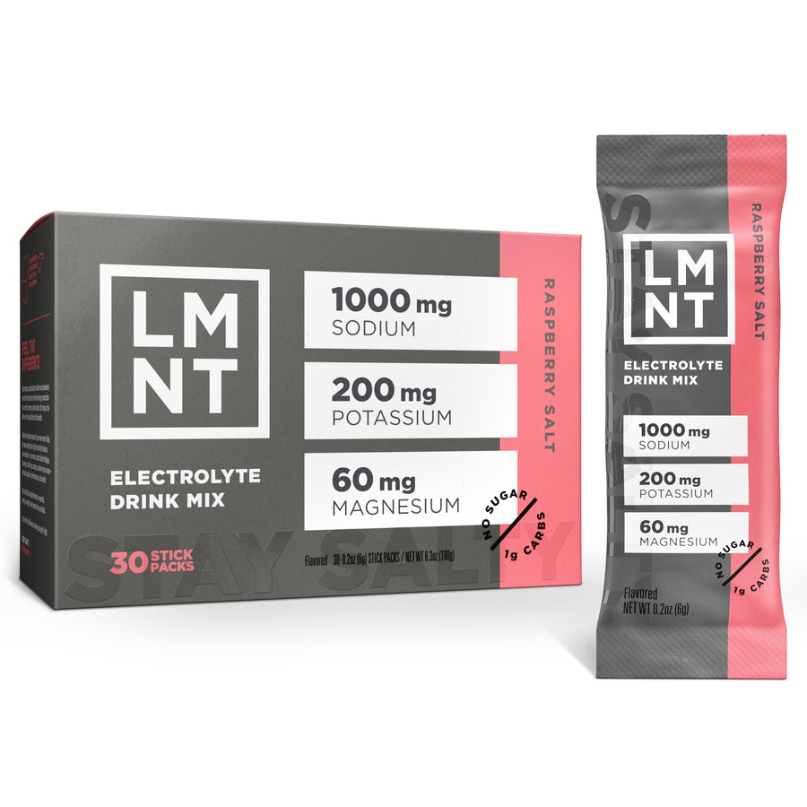 Drink LMNT Electrolyte Drink Mix, Raspberry Salt, 30 Count