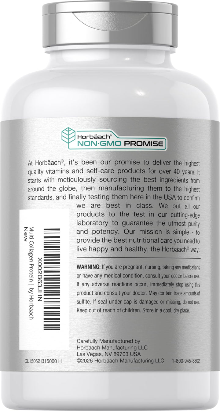 Horbäach Multi Collagen Protein, 2000 mg, 180 Count