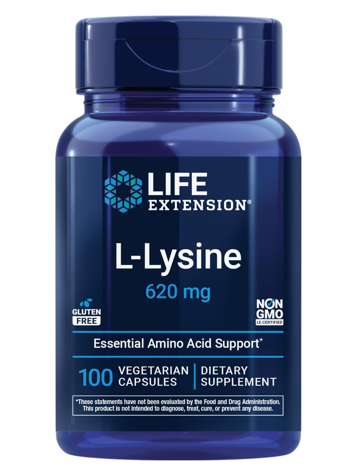 Life Extension L-Lysine, 620 mg, 100 Count