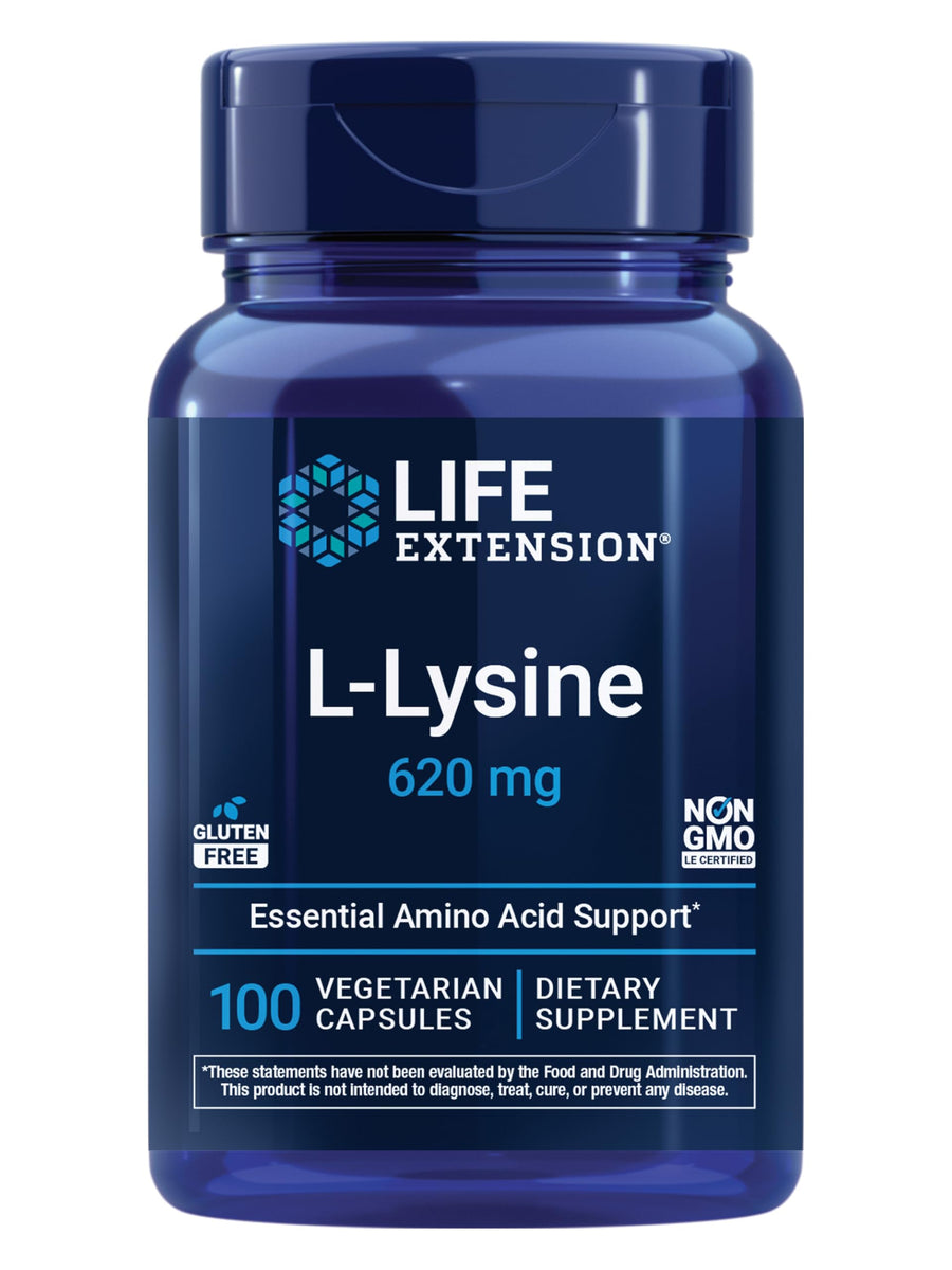 Life Extension L-Lysine, 620 mg, 100 Count