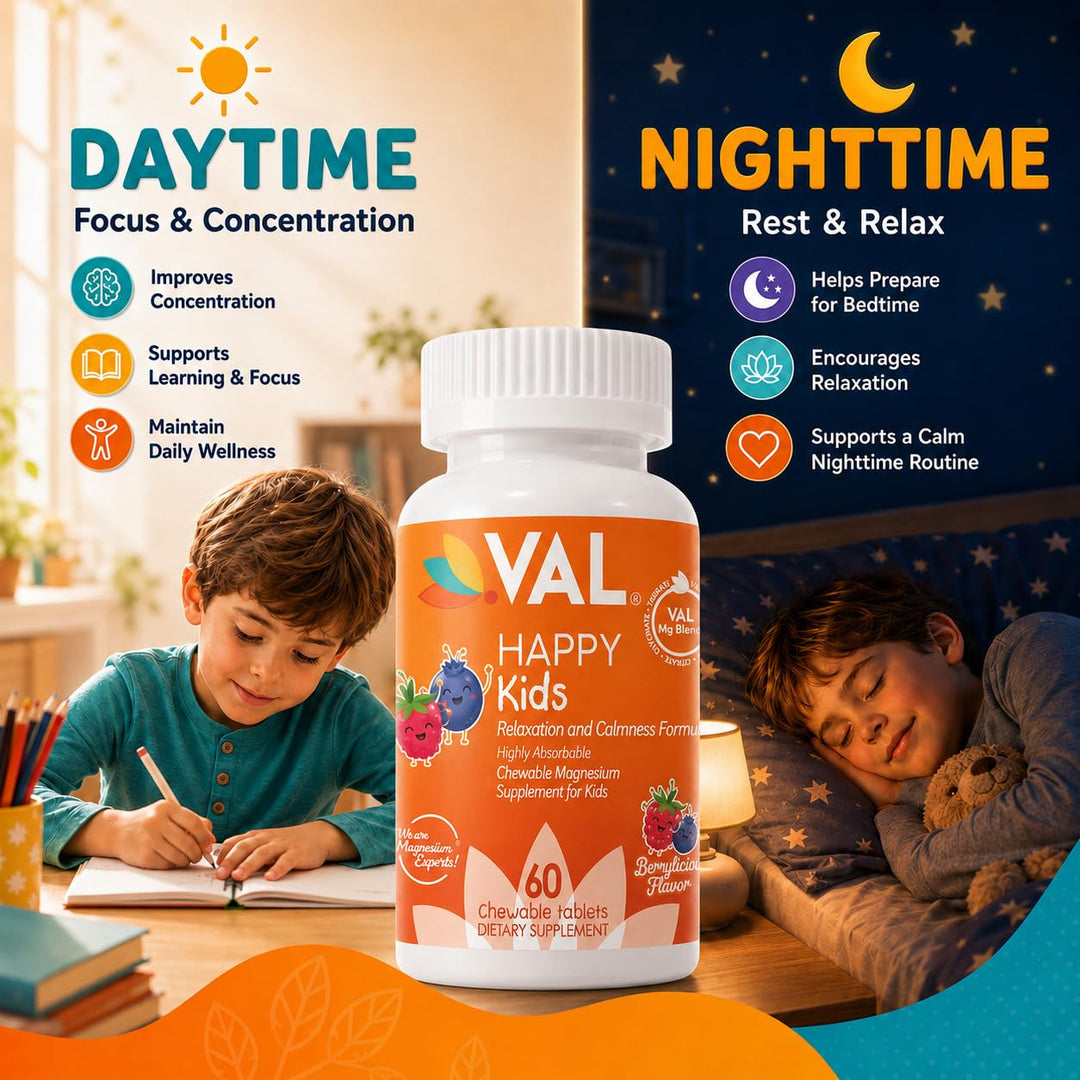 VAL Magnesium for Kids Chewable Tablets, 60 Count