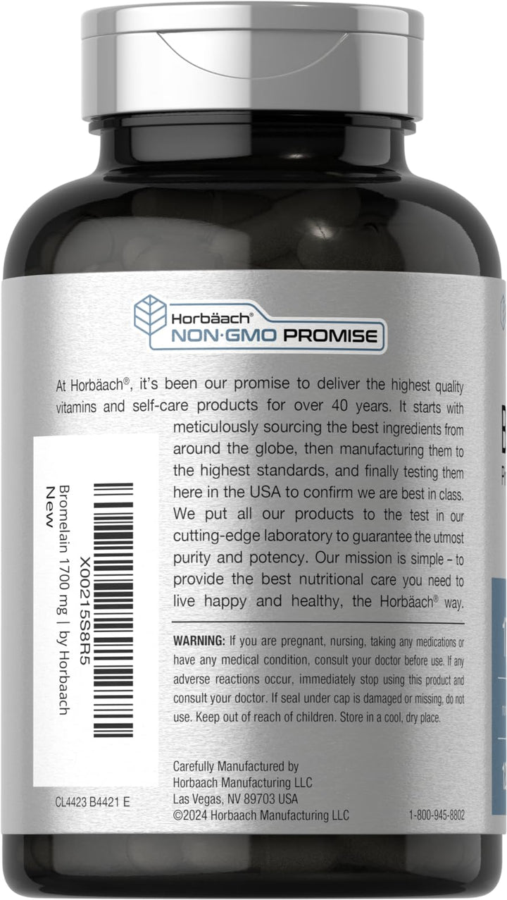 Horbäach Bromelain, 1700 mg, 120 Count