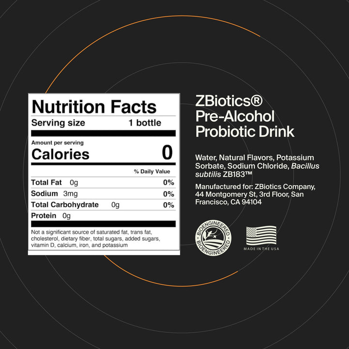 ZBiotics Pre-Alcohol Probiotic