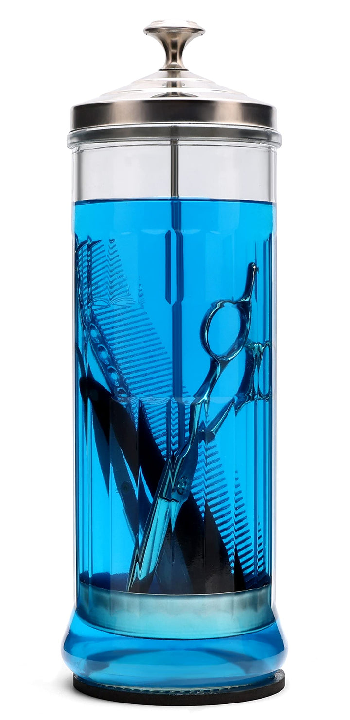 ZIBARBER Glass Disinfectant Jar, 50 oz