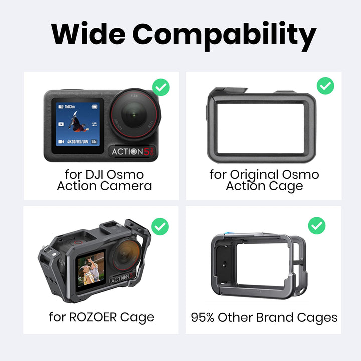 ROZOER Magnetic Handle for DJI Osmo Action, Aluminum Alloy