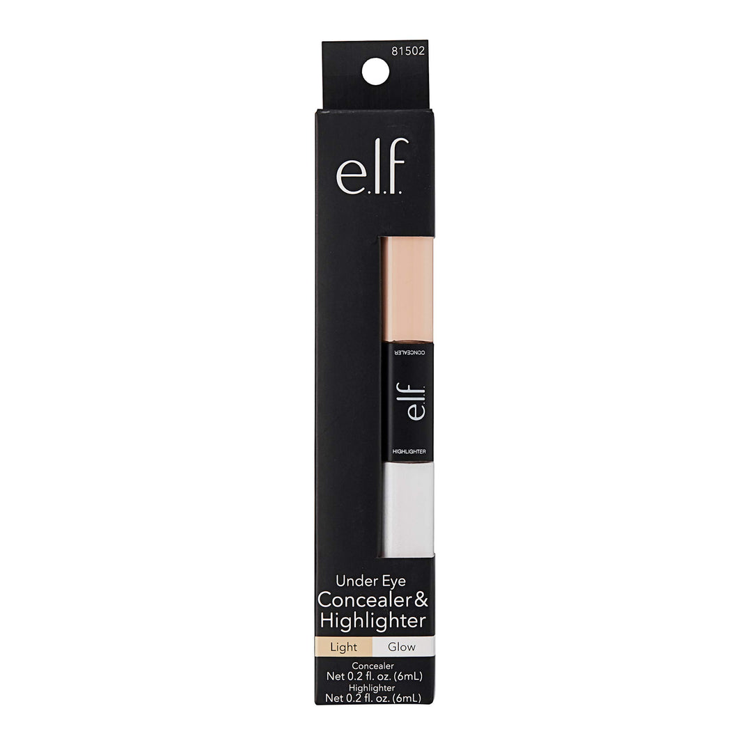 e.l.f. Studio Under Eye Concealer And Highlight, Light/Glow, 0.4 fl oz