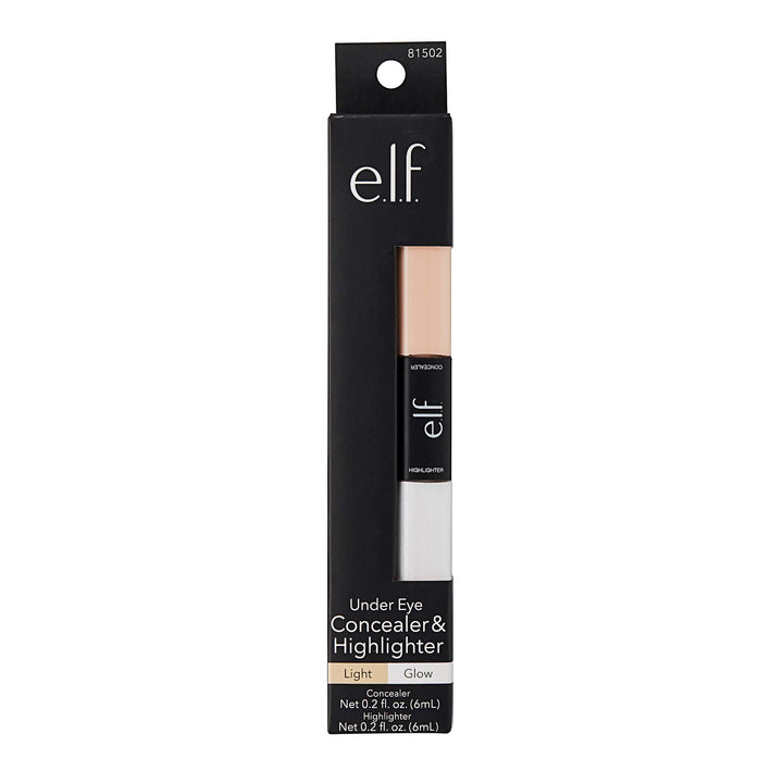 e.l.f. Studio Under Eye Concealer And Highlight, Light/Glow, 0.4 fl oz