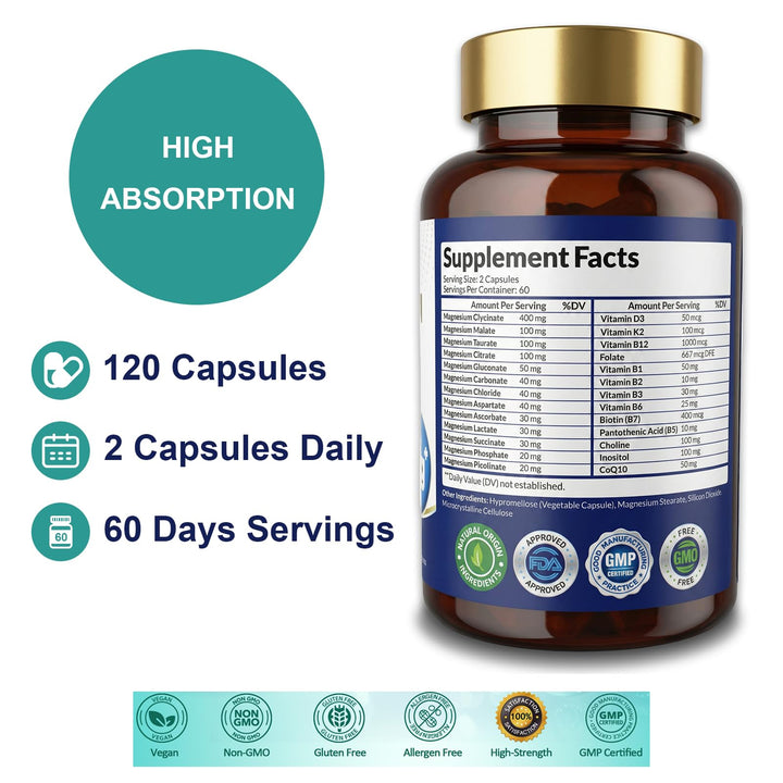 Vikaywoo Magnesium Complex, 120 Count