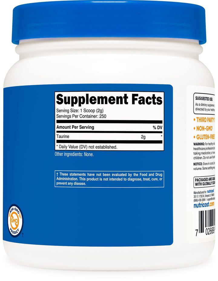 Nutricost Taurine Powder, 500 g