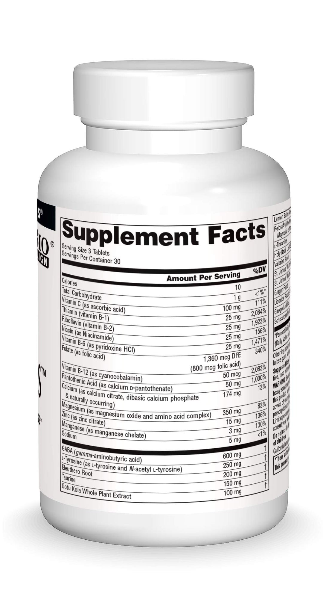Source Naturals Calm Thoughts Tablets, 90 Count