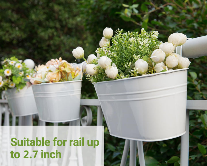 Dahey Hanging Flower Pots, White, 3 Count