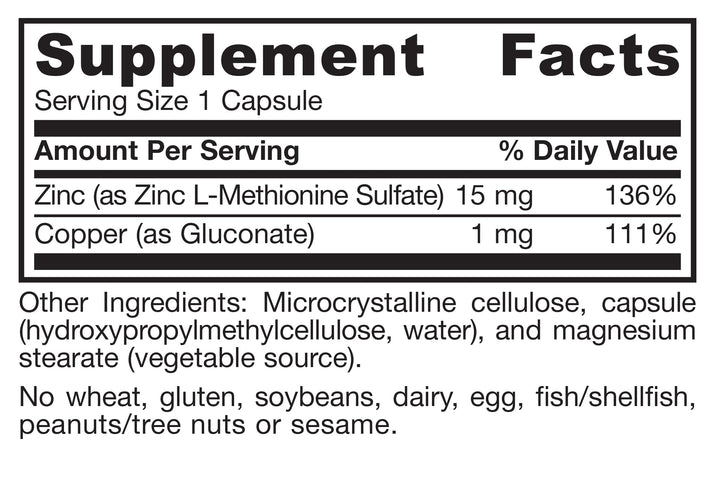 Jarrow Formulas Zinc Balance, 15 mg, 100 Count