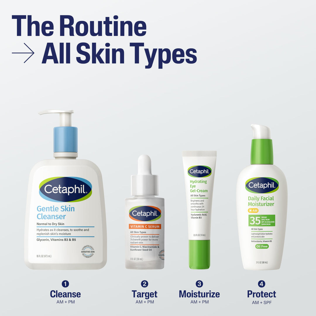 Cetaphil Vitamin C Serum And Dark Spot Serum, Fragrance Free, 1 fl oz