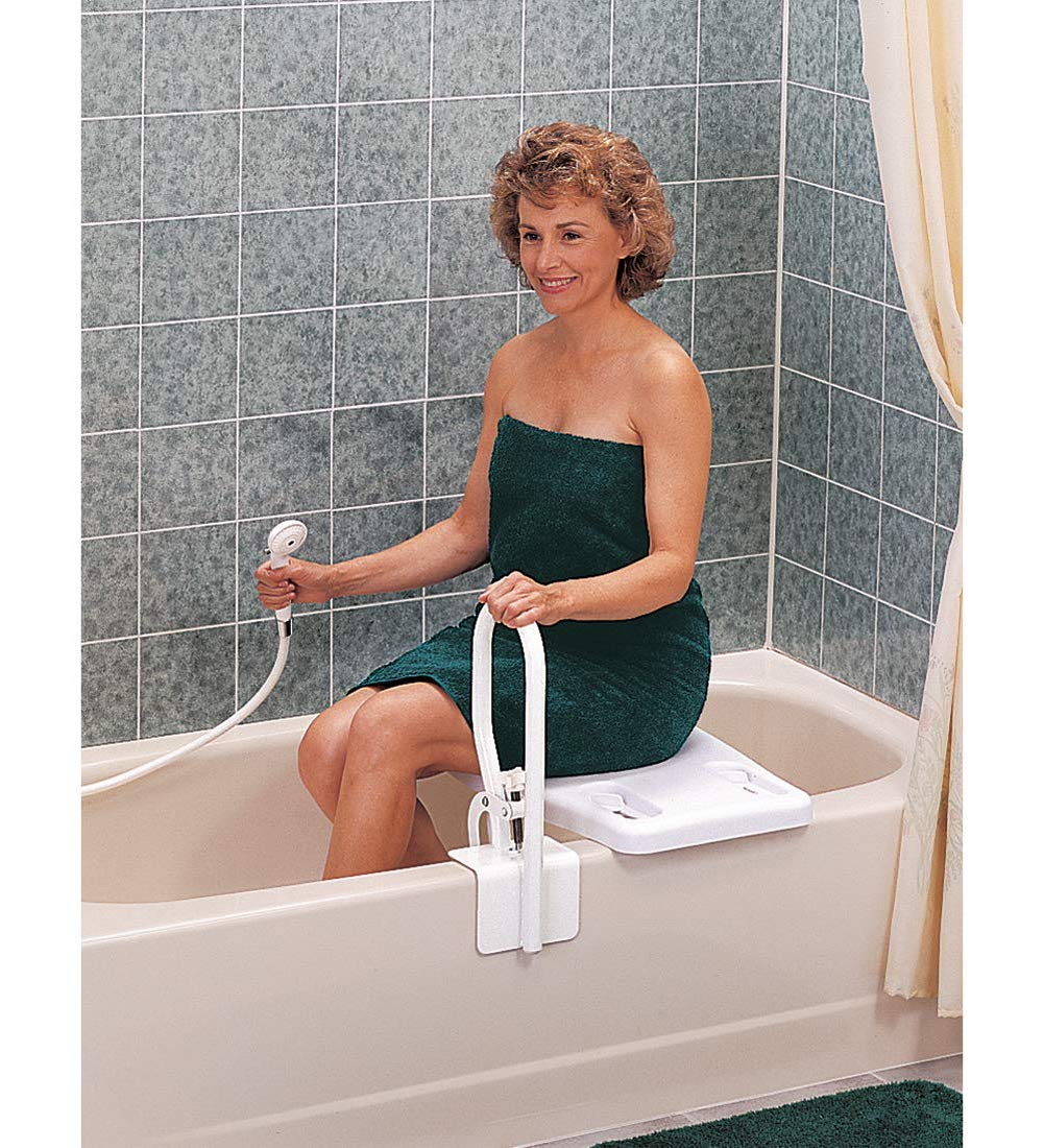 Carex White Bathtub Rail, 1 Count