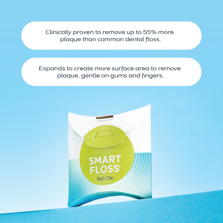drTung's Smart Floss Expanding Natural Waxed Dental Floss, Pack of 1