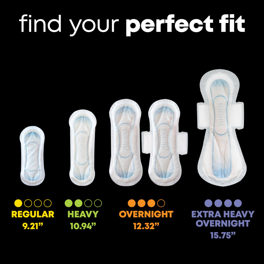 U by Kotex Maxi Pads with Wings, Overnight, 40 Count