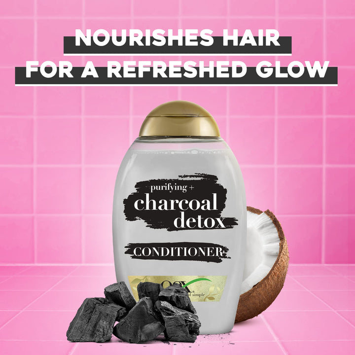 OGX Purifying Plus Charcoal Detox Conditioner, 385 ml