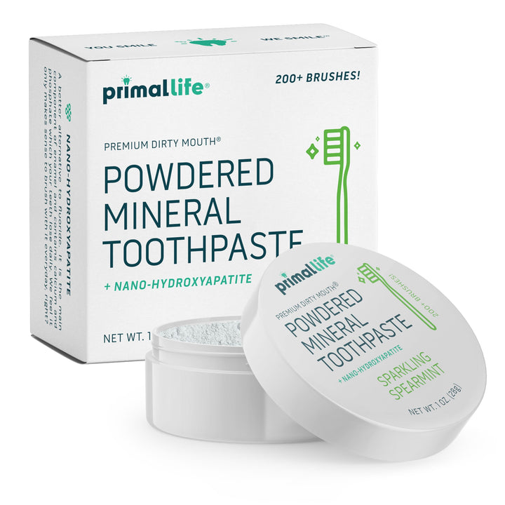 Primal Life Organics Dirty Mouth Toothpowder, Spearmint, 1 oz