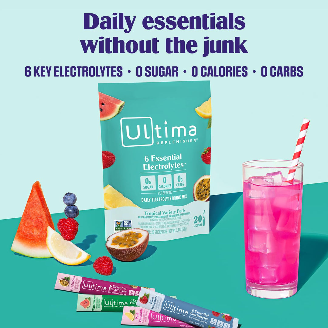 Ultima Replenisher Electrolyte Packets, Tropical Variety, 20 Count
