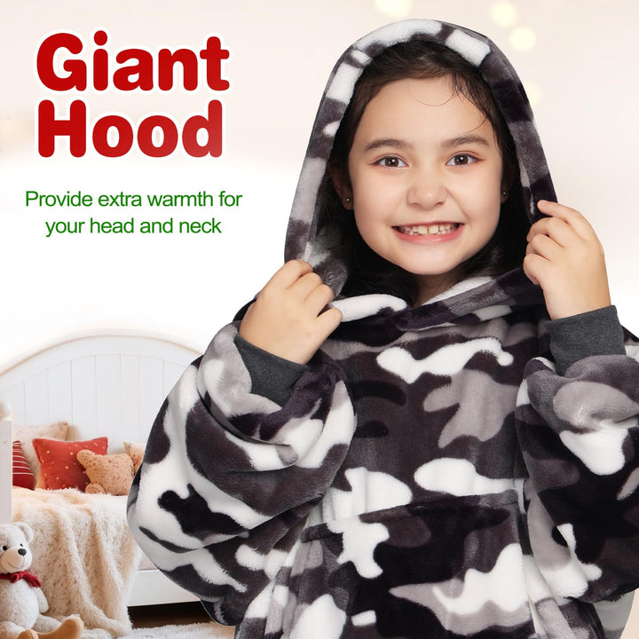 Waitu Wearable Blanket Hoodie, Camo