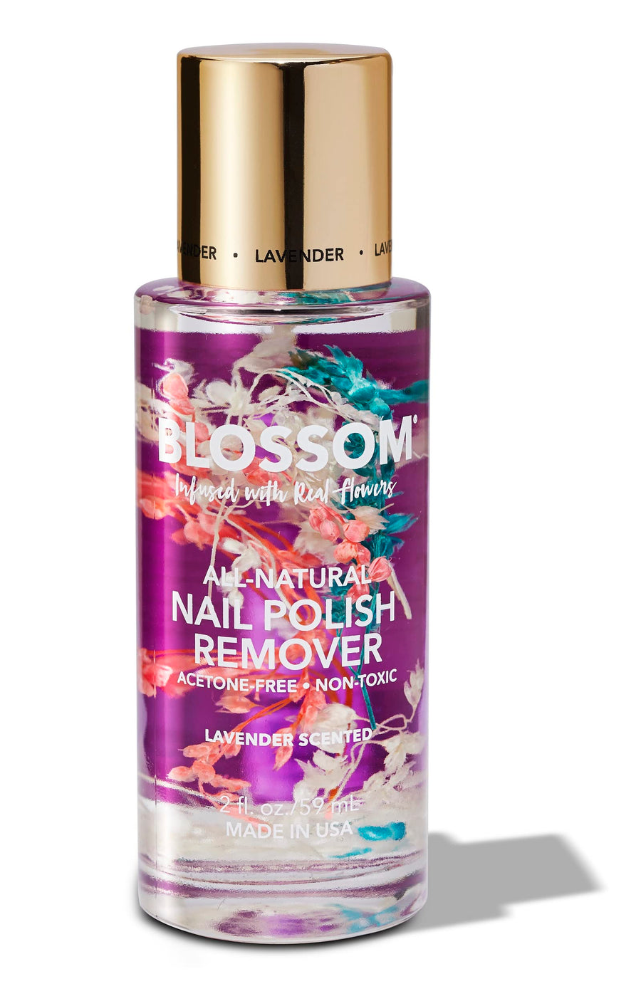 Blossom Nail Polish Remover, Lavender, 2 fl oz