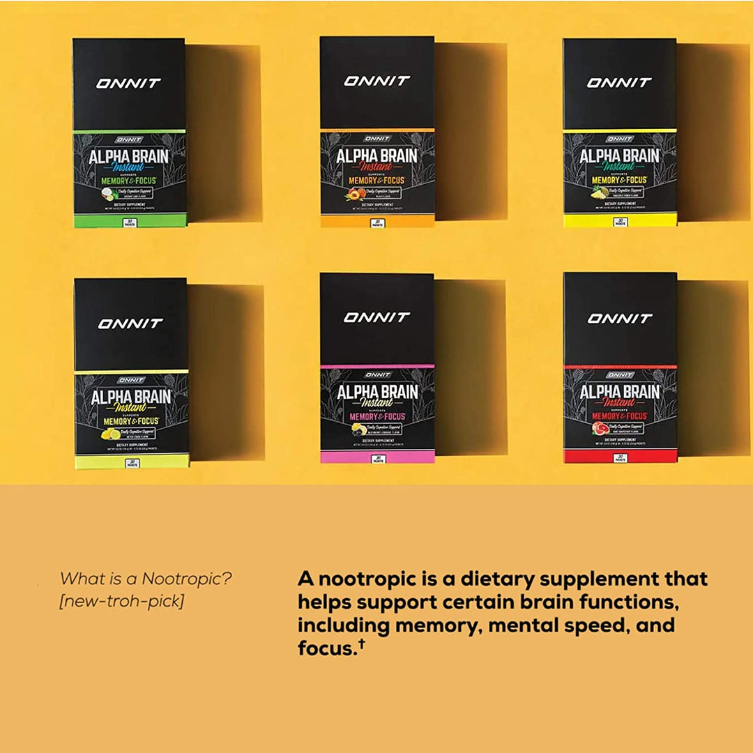 ONNIT Alpha Brain Instant, Natural Peach