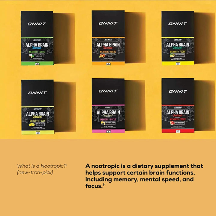 ONNIT Alpha Brain Instant, Natural Peach