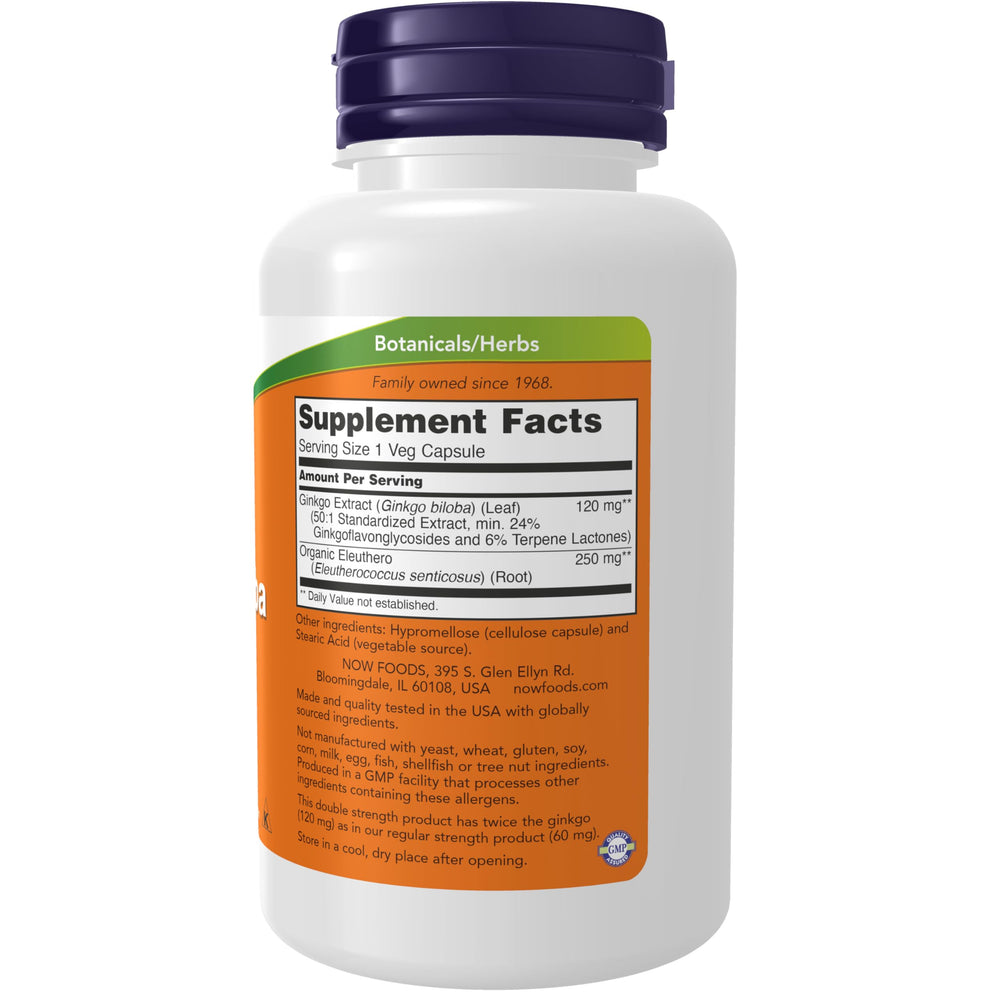 NOW Ginkgo Biloba, 120 mg, 100 Count