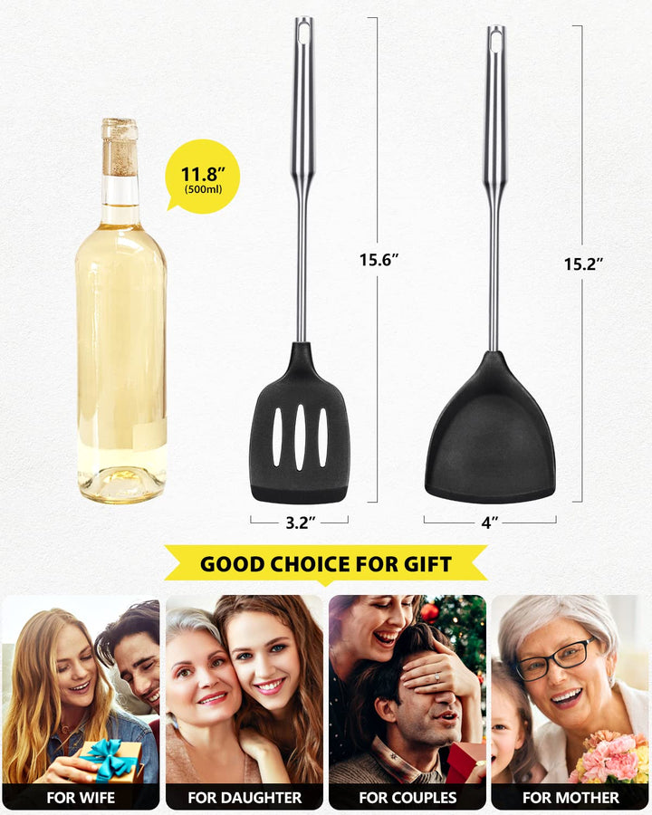 SouxMux Silicone Cooking Spatula, 2 Count