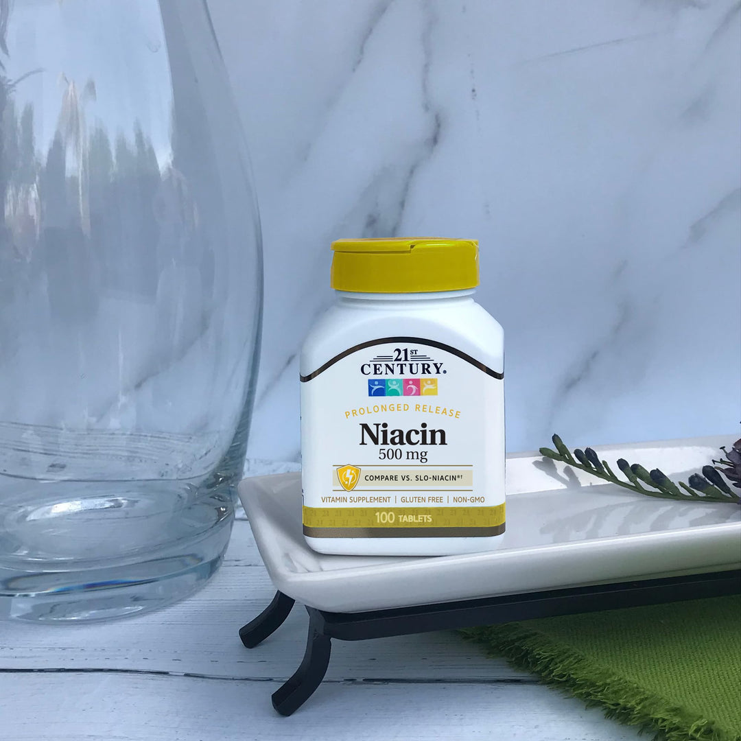 21st Century Niacin Vitamin B3 Prolonged Release, 500 mg, 100 Count