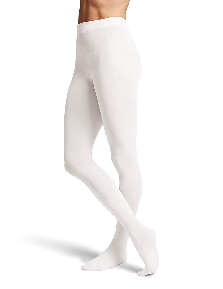 Bloch Contour Soft Footed Dance Tights, White, Petite/Small