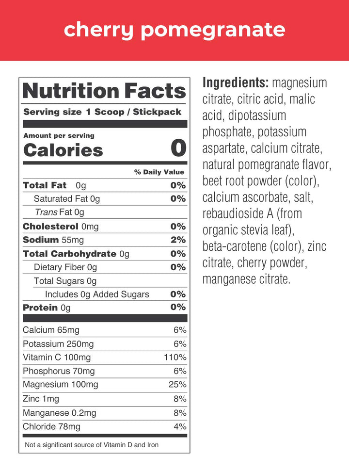 Ultima Replenisher Electrolyte Drink Mix, Cherry Pomegranate, 20 Count