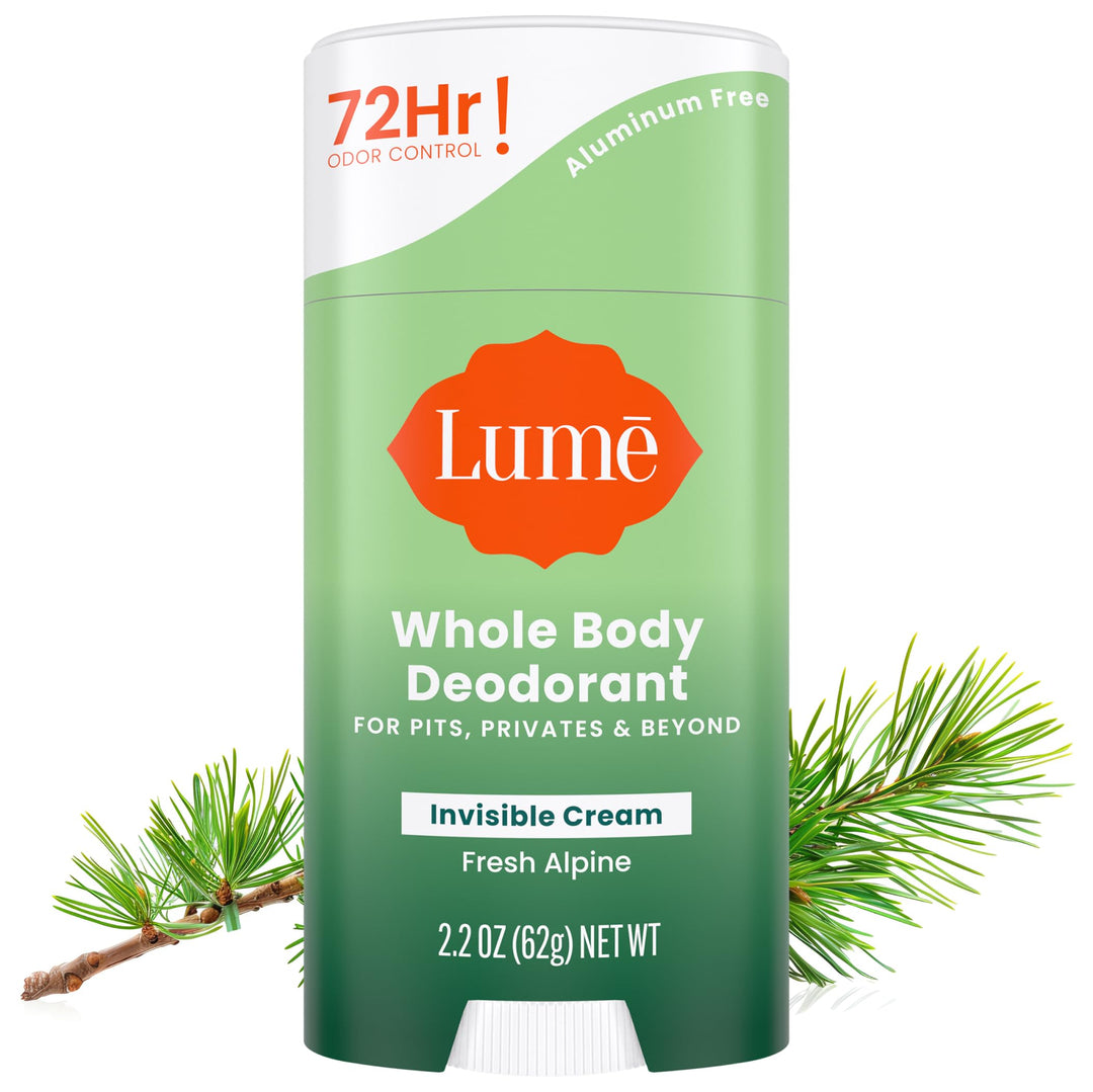 Lume Whole Body Deodorant Cream Stick, Soft Powder, 2.2 oz