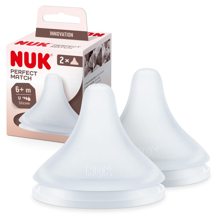 NUK Perfect Match Drinking Teat, 6 Months, Pack of 2