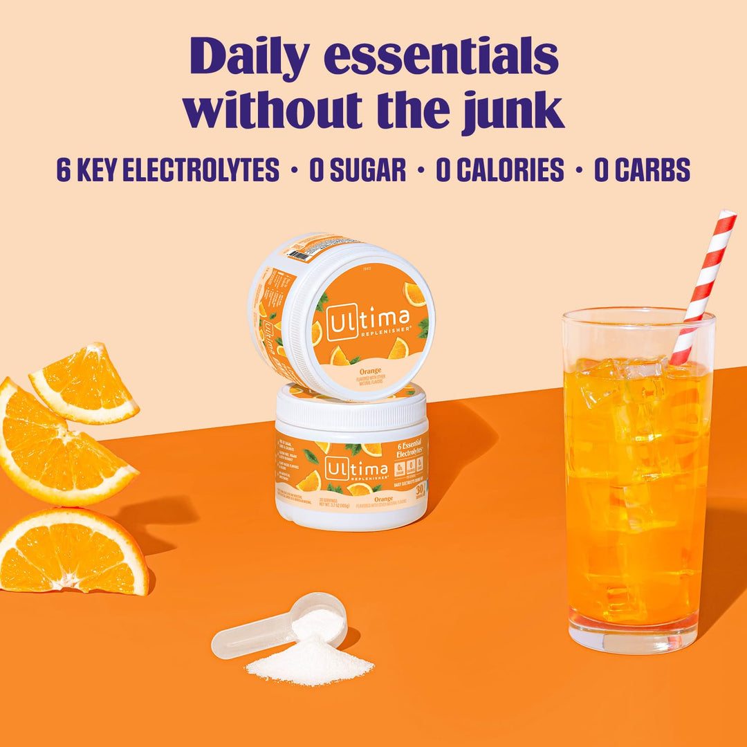 Ultima Replenisher Electrolytes Powder, Orange, 30 Count