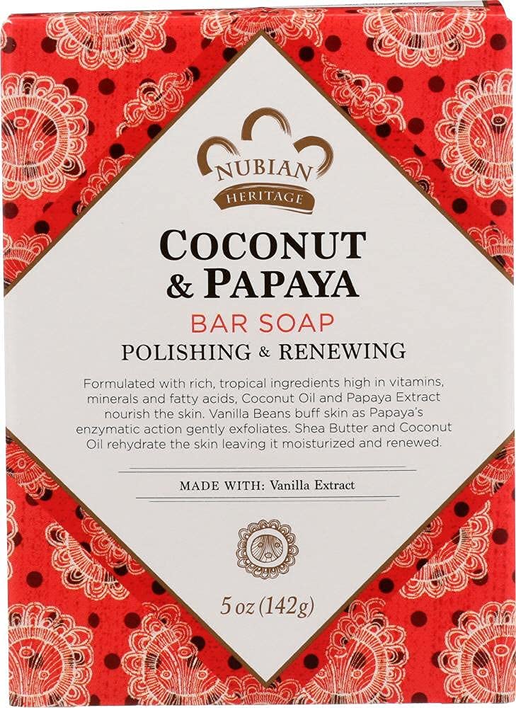 Nubian Heritage Soap Bar, Coconut Papaya