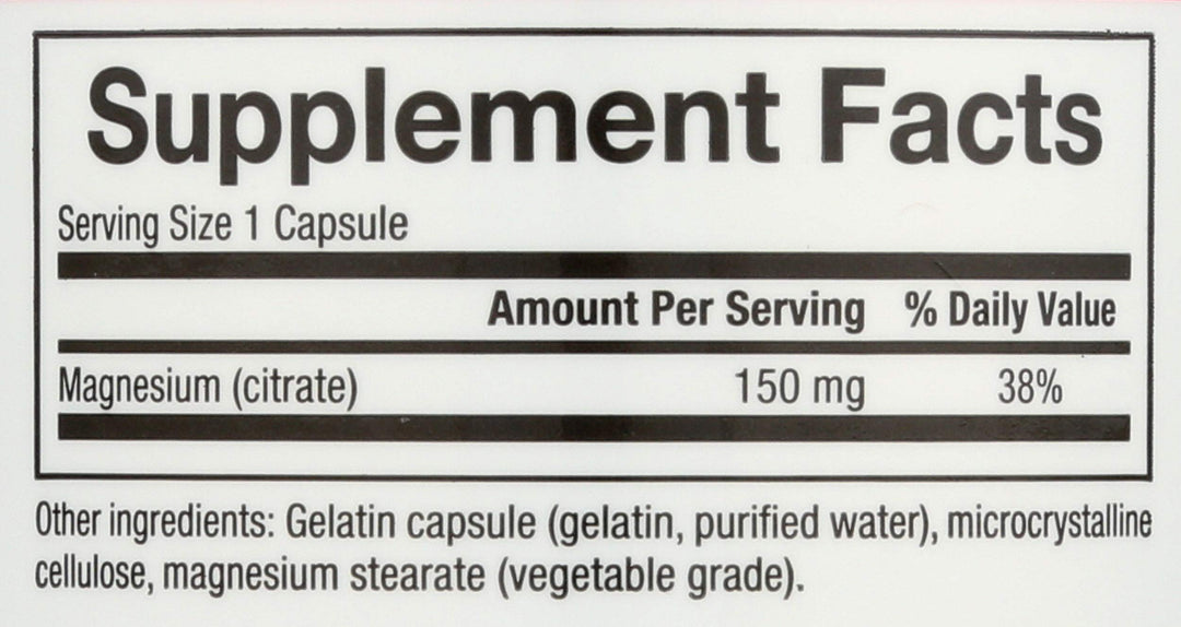 Natural Factors Magnesium Citrate 150 mg, 90 Count