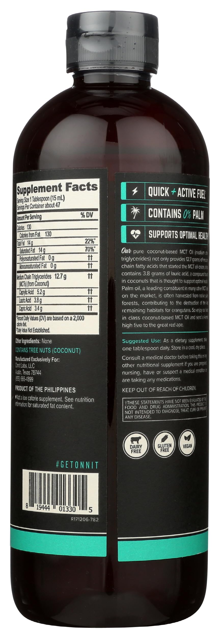 Onnit MCT Coconut Oil, 24 oz