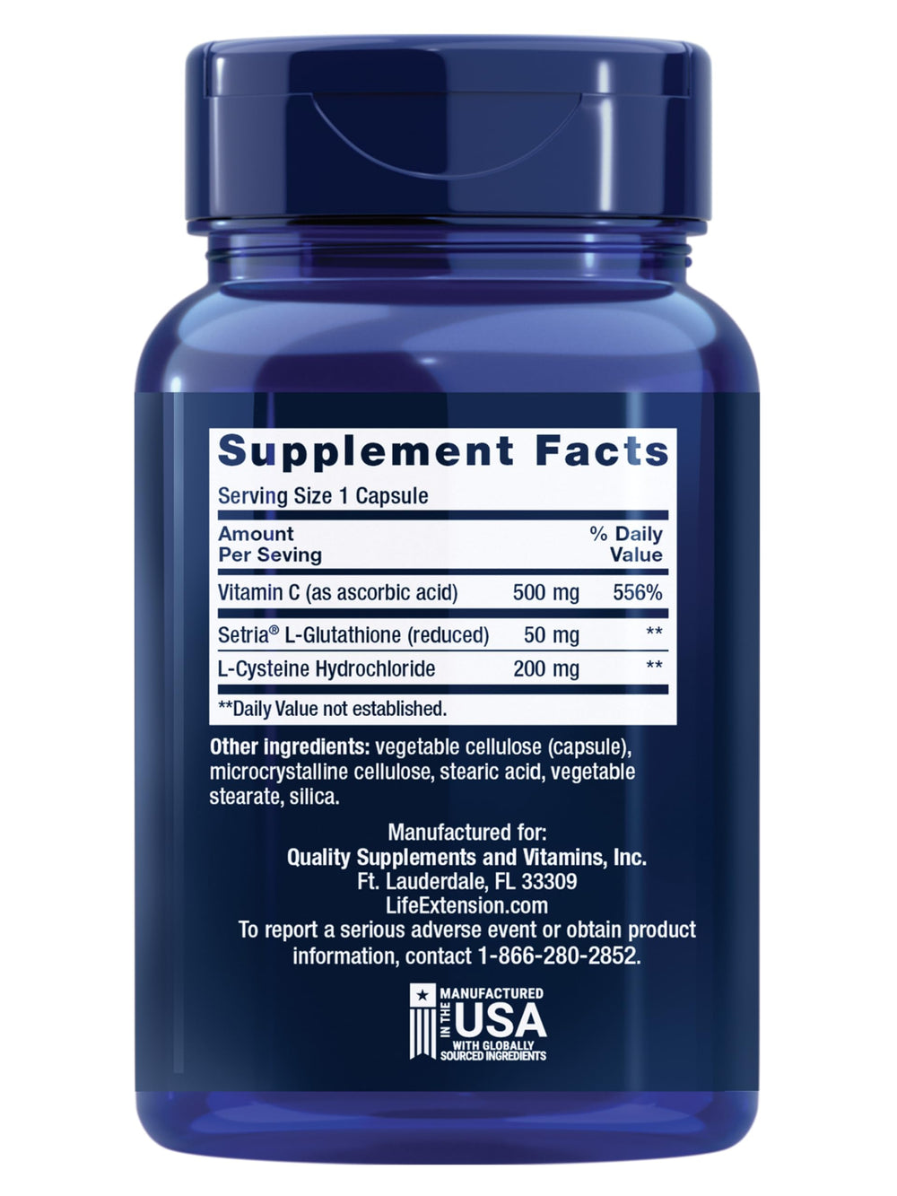 Life Extension Glutathione Cysteine and C, 100 Count