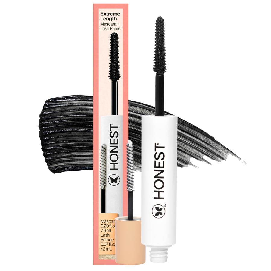 Honest Beauty 2-in-1 Extreme Length Clean Mascara And Primer, Black, 0.27 fl oz